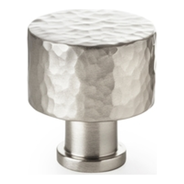 AW816-30-SN • 30mm • Satin Nickel • Alexander & Wilks Leila Hammered Cupboard Knob